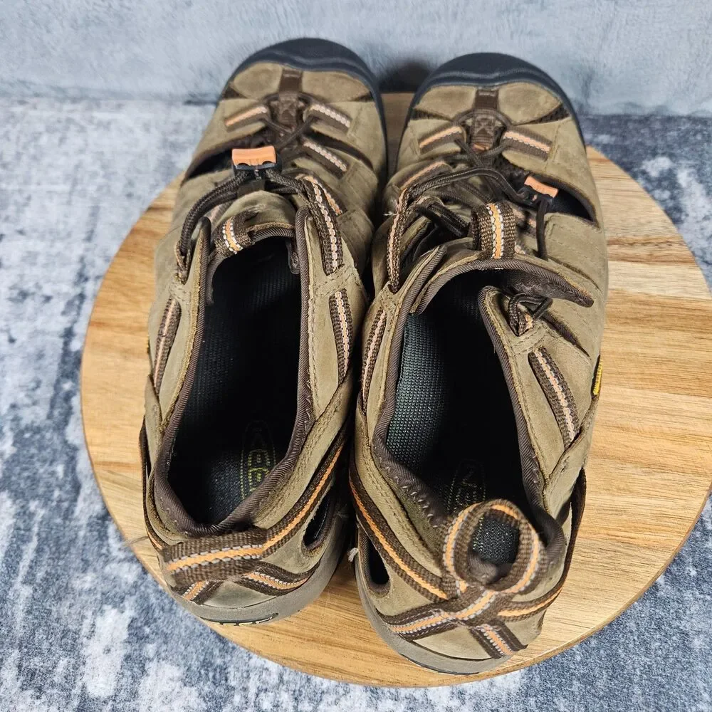 Keen Arroyo II Brown Leather Hiking Sandals Men's 11.5 Waterproof Arch Support